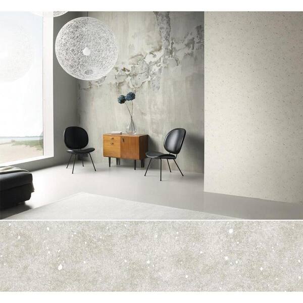 Washington Wallcoverings 102 in. H x 126 in. W Distressed Gray Toned Faux Concrete Wall Mural