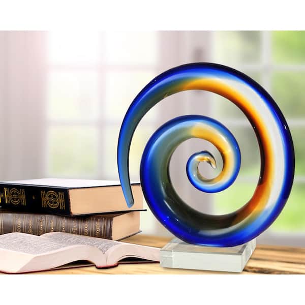 Dale Tiffany 8 in. Mystification Handcrafted Irregular Art Glass Sculpture