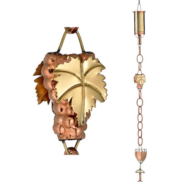 Good Directions Good Directions 100% Pure Copper Pineapple Rain Chain, 8-1/2 ft. Long, Artistically Designed, Replaces Gutter Downspout
