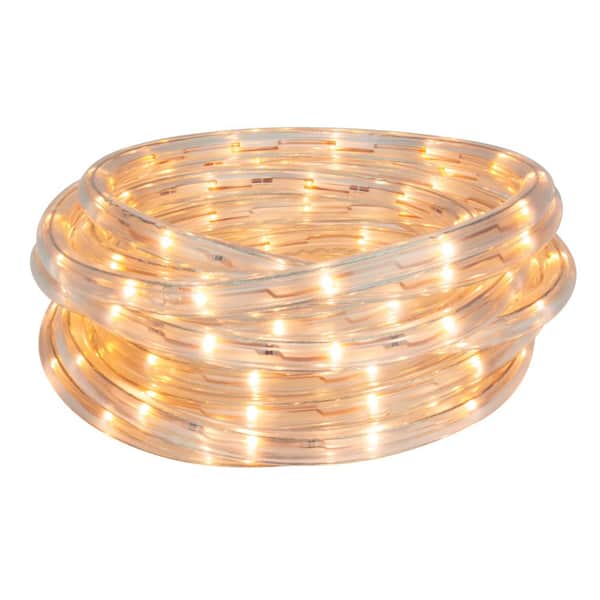 32.8 ft. Indoor/Outdoor Bright White Plug-In Integrated LED Rope Light
