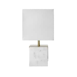 Newell 17 in. Ivory Scandinavian Table Lamp with Shade