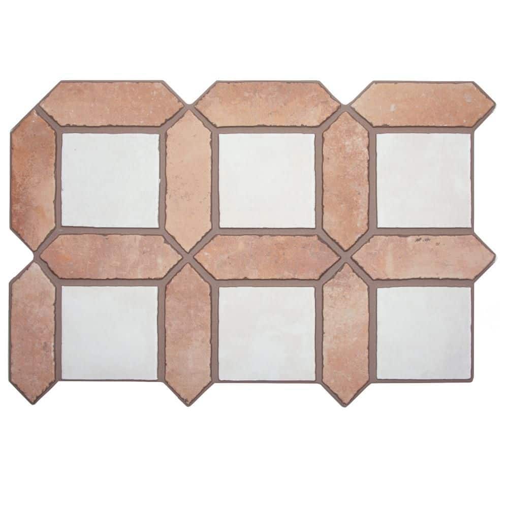 Picket Arenta Clay with White Square 7 in. x 8 in. Porcelain Floor and Wall Take Home Tile Sample price history on PriceWatchPro
