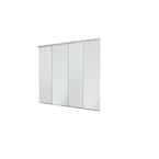 120 in. x 80 in. Smooth Flush White Solid Core MDF Interior Closet Sliding Door with Chrome Trim