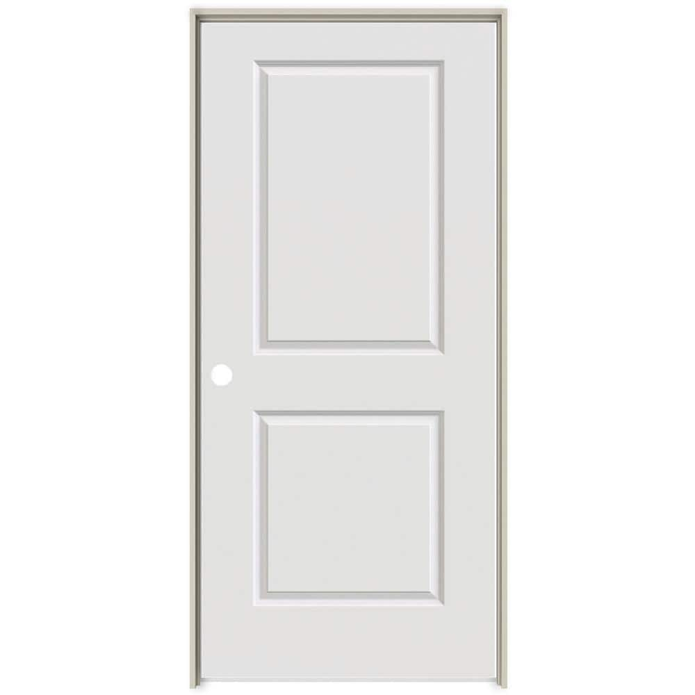 MMI DOOR 28 in. x 80 in. Smooth Carrara Right-Hand Solid Core Primed ...