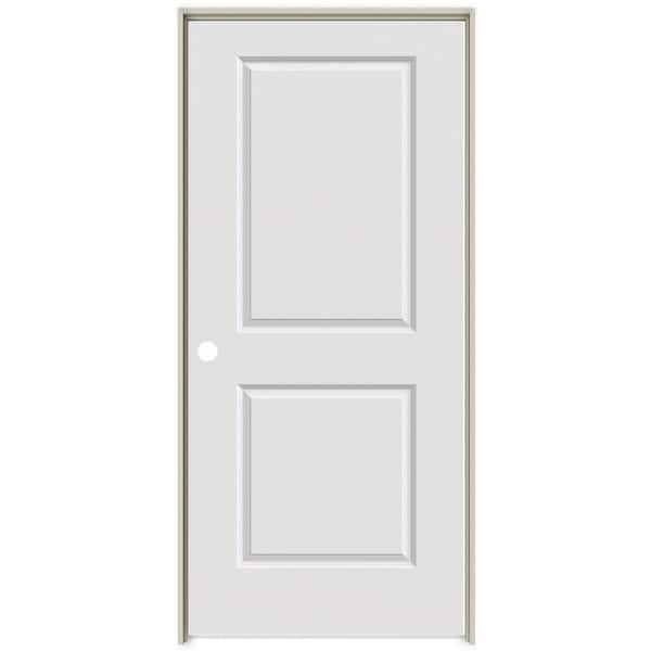 MMI Door 18 in. x 80 in. Smooth Carrara Right-Hand Solid Core Primed Composite Single Prehung Interior Door, 1-3/4 in. Thick