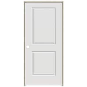 30 in. x 80 in. Smooth Carrara Right-Hand Solid Core Primed Molded Composite Single Prehung Interior Door