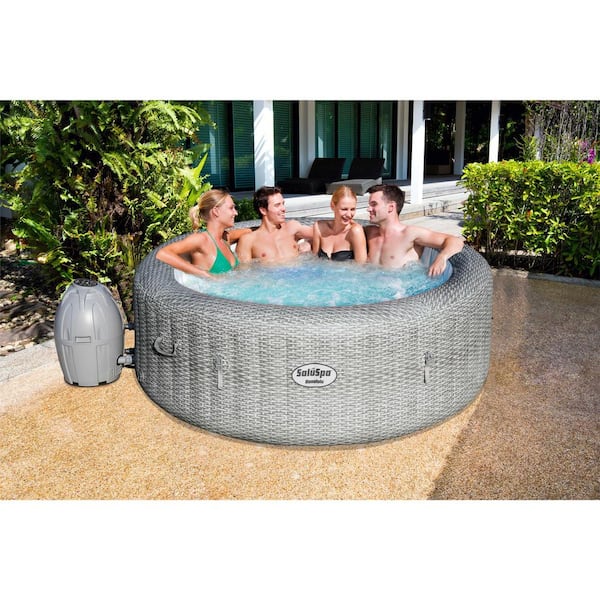 CO-Z Inflatable Hot Tub Spa Portable 130 Air Jet w Pump and Cover 4-6  Person US
