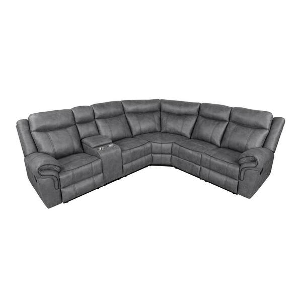 Polyester Reclining Sectional Sofa