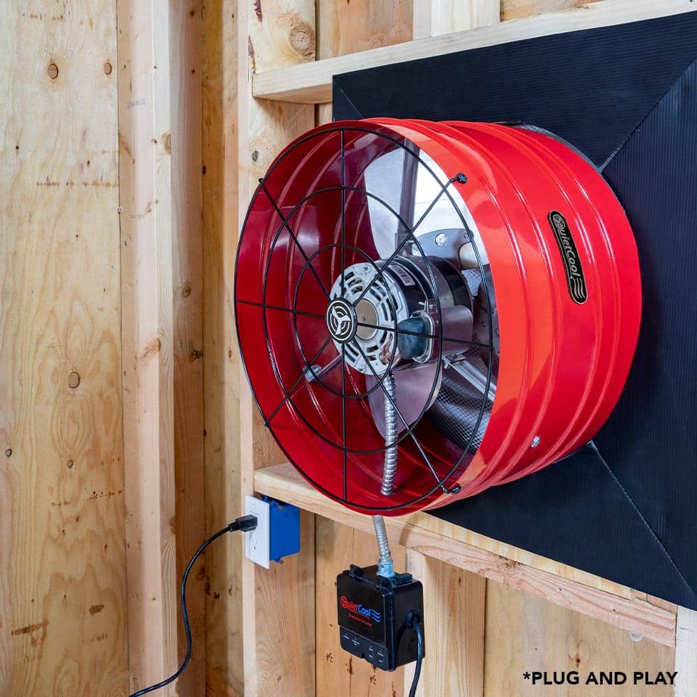 QuietCool Red Smart Attic Fan with App Control and Thermostat