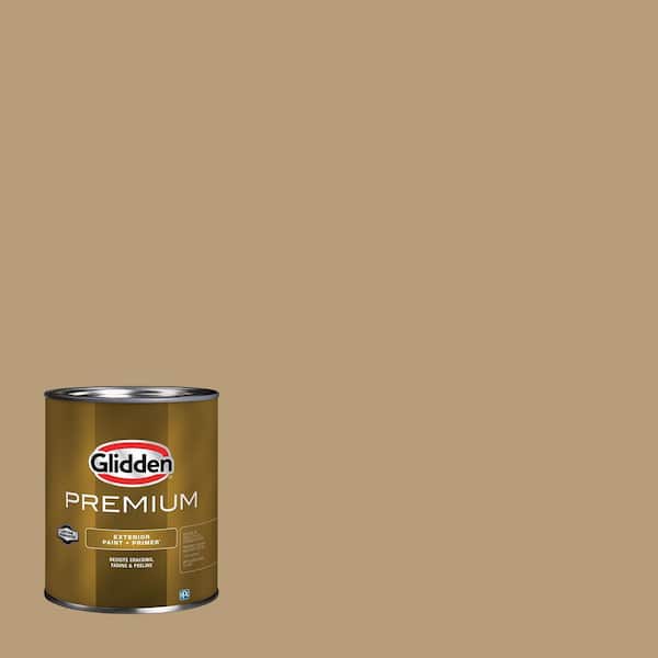 Glidden Premium 1 qt. PPG1086-5 Earthy Ocher Semi-Gloss Exterior Latex Paint