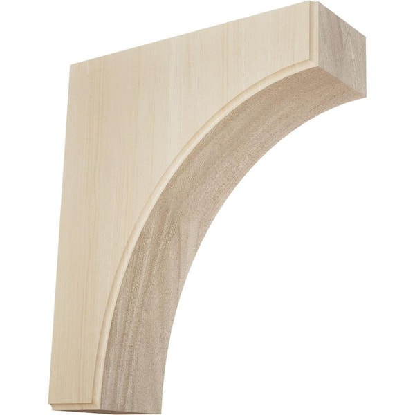 3-1/2 in. x 10 in. x 12 in. Unfinished Rubberwood Clarksville Corbel