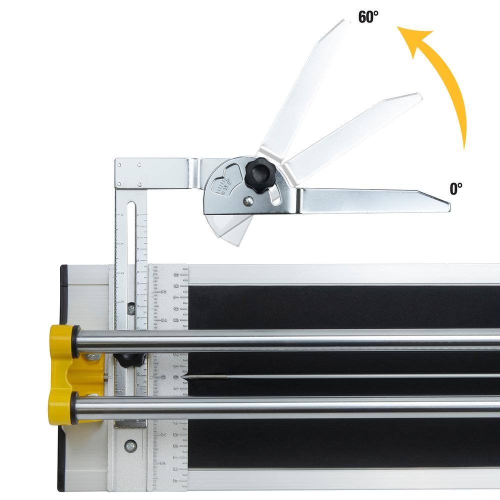 24-Inch Yellow Steel Manual Tile Cutter with Tungsten Carbide Wheel