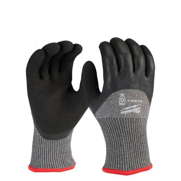 Milwaukee Medium Gray Latex Level 5 Cut Resistant Insulated Winter Dipped Work Gloves (2-Pack)