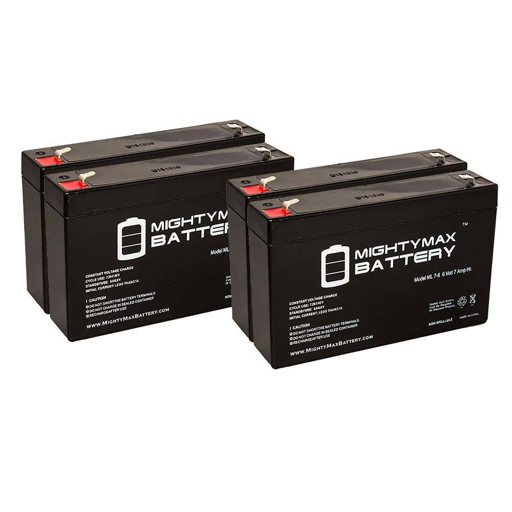 thumbnail interactive-video image 1 of PowerStar 6V 5Ah Sealed Lead Acid Battery (2-Pack) Replaces Yuasa NP5-6, For Alarms, Scooters & UPS 1 of 2