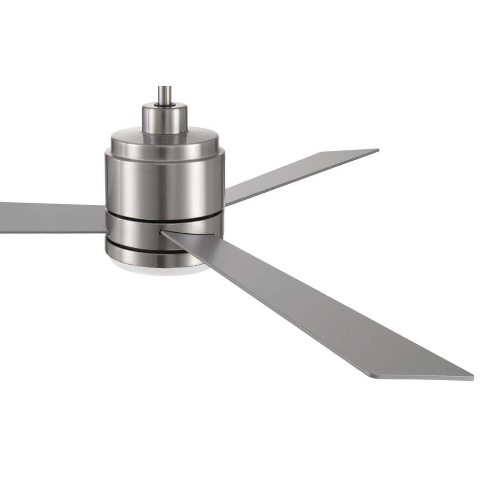 52" Brushed Nickel Ceiling Fan with LED Light and 3 Blades