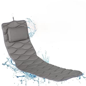 Full Body Bath Pillow for Tub with Mesh Washing Bag, 21 Non-Slip Suction Cups, 5D Air Mesh and Quick Drying in Gray