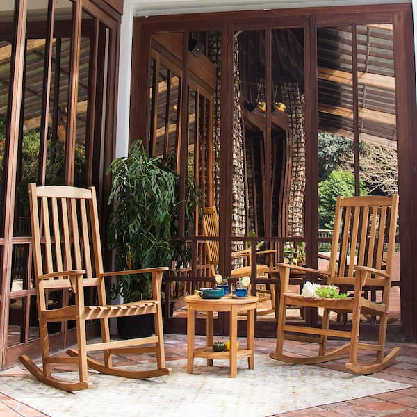 Teak garden rocking discount chair