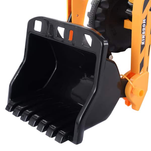 HONEY JOY 10.5 in. Electric Kids Ride On Toy Car Excavator Truck