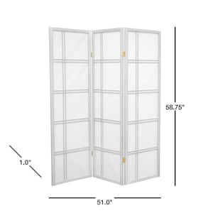 5 ft. White 3-Panel Room Divider