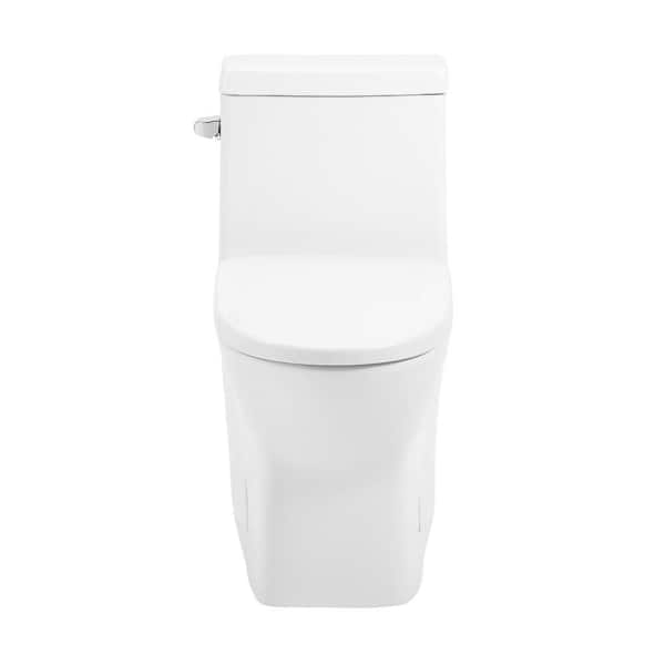 Swiss Madison Sublime II One-Piece 1.28 GPF Round Toilet with Left Side Flush, 10 in. Rough-In