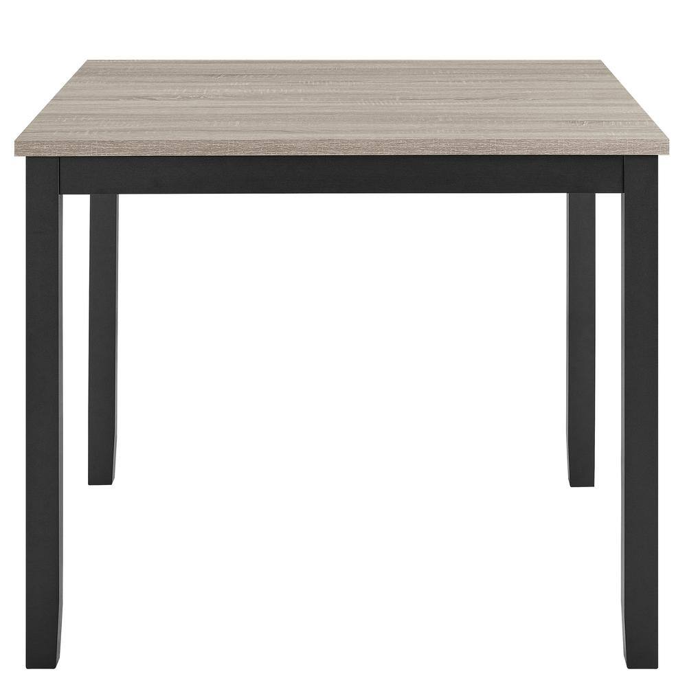 Daphne Beige and Black Solid Wood 5-Piece Counter Dining Set