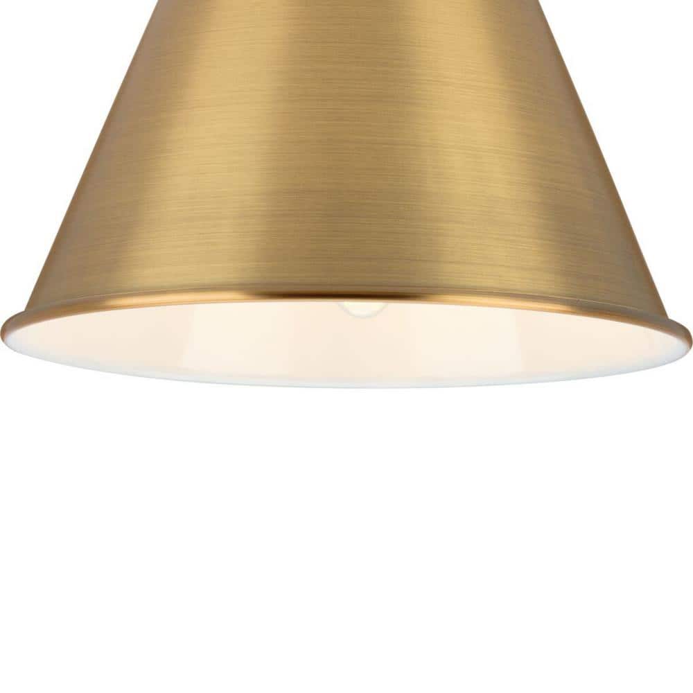 Hinton Vintage Brass 1-Light Semi-Flush Mount Ceiling Light
