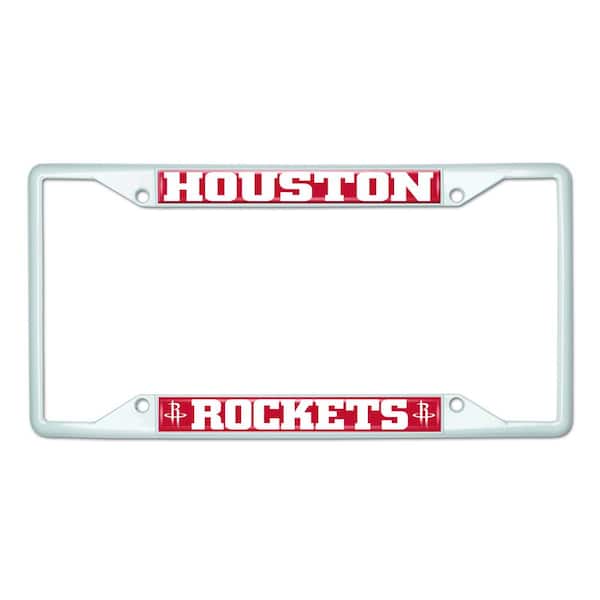 FANMATS Universal Fit NBA - Houston Rockets License Plate Frame - White