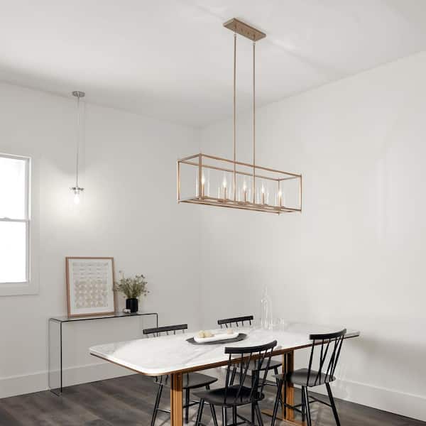Crosby 1-Light Chrome Contemporary Shaded Kitchen Mini Pendant Hanging Light with Clear Glass