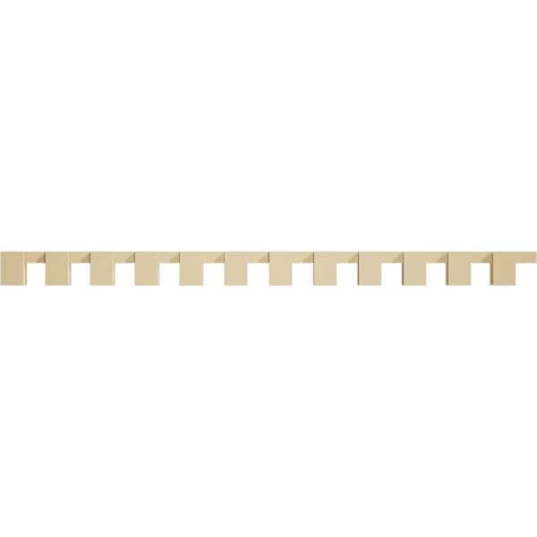 Ekena Millwork 1 in. D x 3 in. W x 48 in. L Primed Polyurethane Panel Moulding