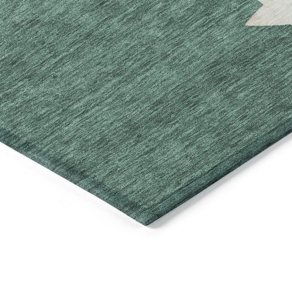 Chantille Machine Washable Indoor/Outdoor Abstract ACN1825 Seafoam 2 ft. 3 in. x 7 ft. 6 in. Runner Rug