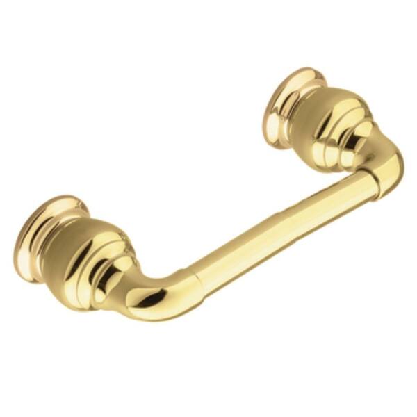 MOEN Decorator Double Post Toilet Paper Holder in Polished Brass-DISCONTINUED