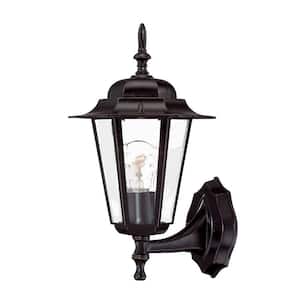 Camelot Collection 1-Light Architectural Bronze Outdoor Wall Lantern Sconce