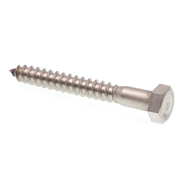 5/16 in. x 2-1/2 in. Grade 18-8 Stainless Steel Hex Lag Screws (25-Pack)