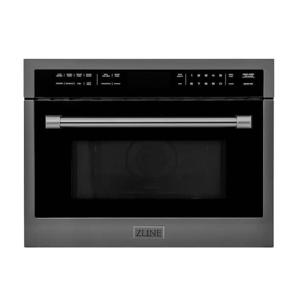 ZLINE Kitchen and Bath 24 in. 1000-Watt Built-In Microwave Oven in Black Stainless Steel