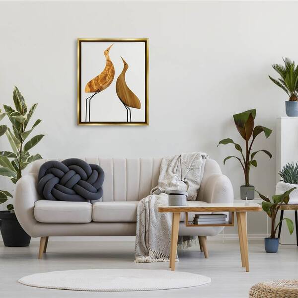 The Stupell Home Decor Collection Modern Rustic Tree Patterned Birds  Abstract by Daphne Polselli Floater Frame Animal Wall Art Print 31 in. x 25  in. ac-738_ffg_24x30 - The Home Depot