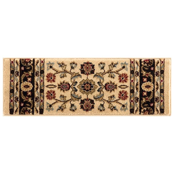 Marash Ivory 9 in. x 26 in. Stair Tread Cover (1-Unit)