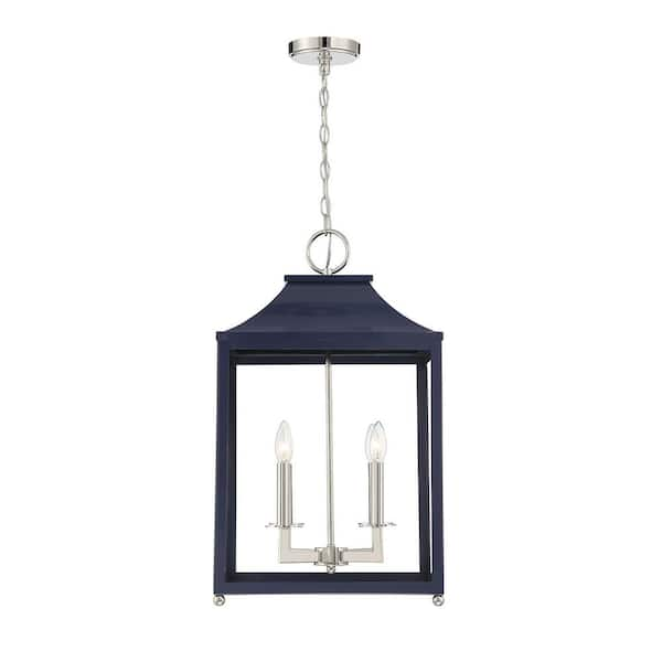 Savoy House Meridian 15.25 in. W x 25.5 in. H 4-Light Navy