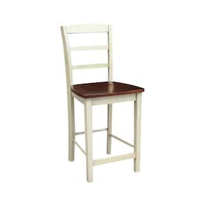 Madrid 24 in. Almond and Espresso Bar Stool