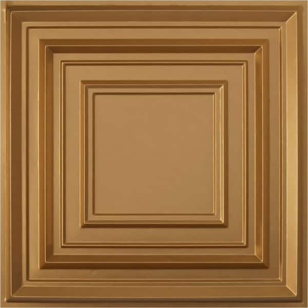 Ekena Millwork 19-5/8-in W x 19-5/8-in H Multiplex EnduraWall Decorative 3D Wall Panel Gold