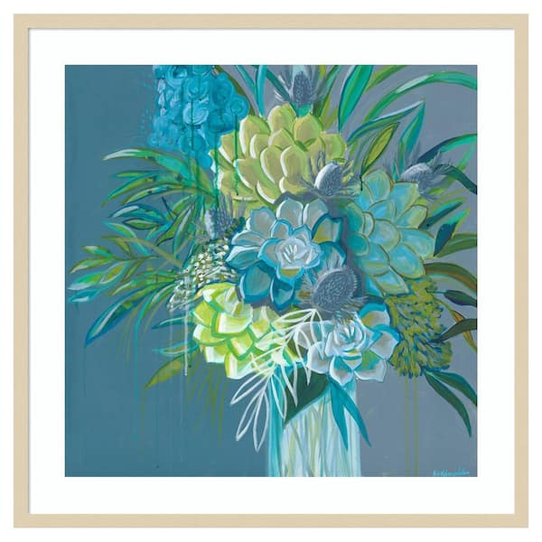 Amanti Art Cool Blues by Fab Funky 1 Piece Framed Giclee Home Art Print 33 in. x 33 in.