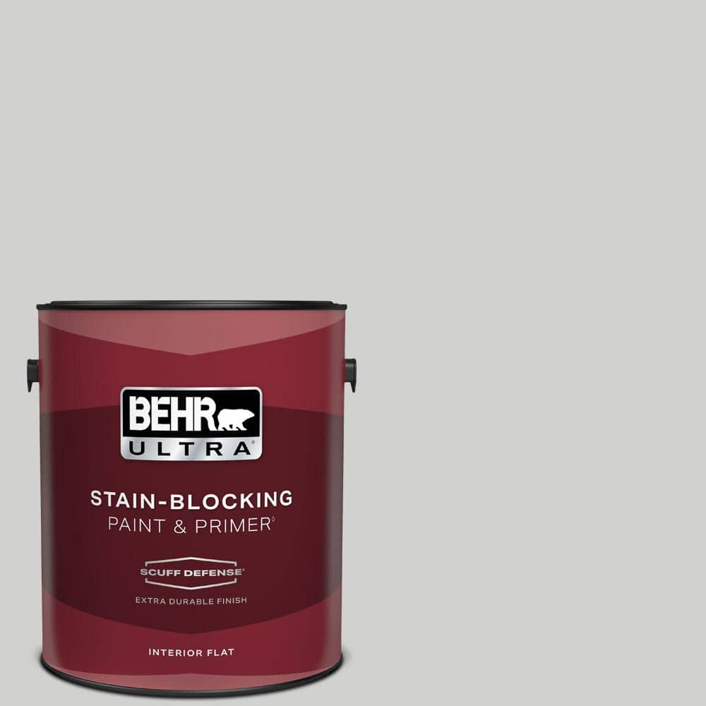 BEHR ULTRA 1 Gal. #N520-1 White Metal Extra Durable Flat Interior Paint ...