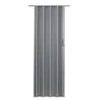 48 in. x 80 in. Elite Vinyl Satin Silver Accordion Door