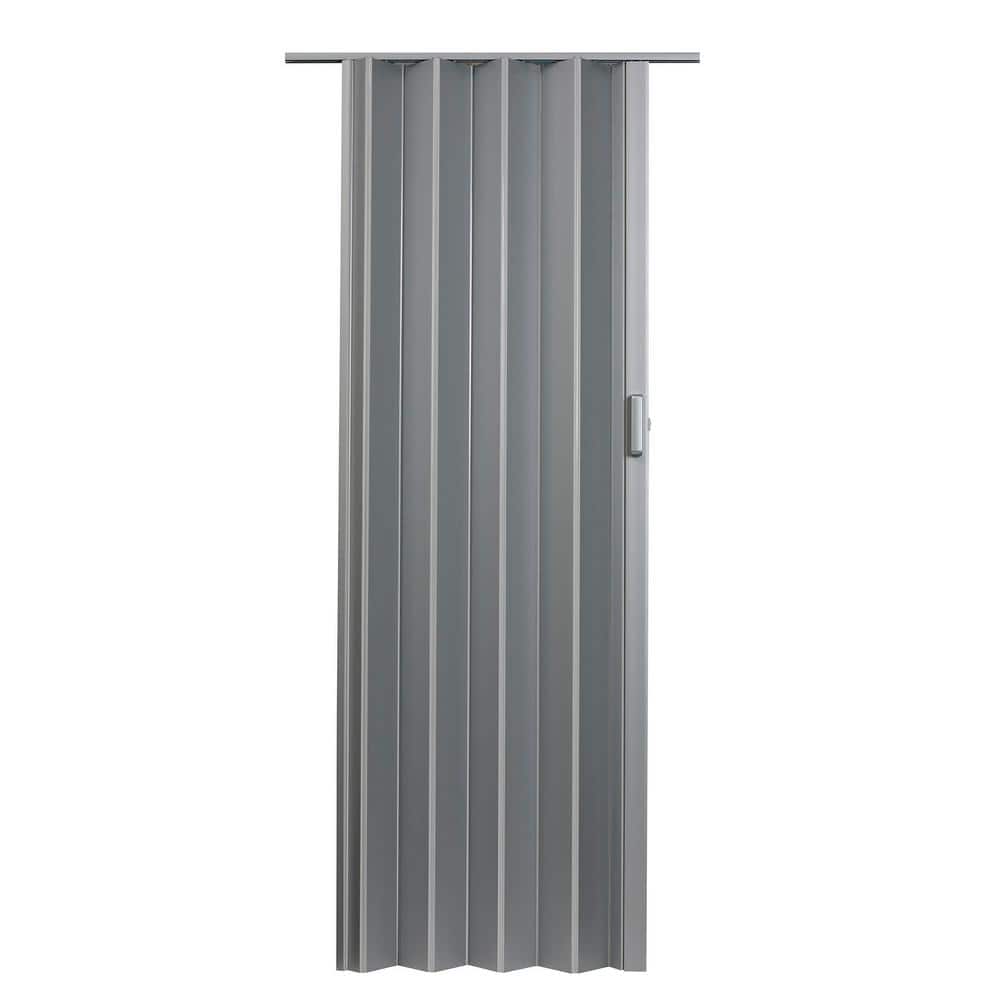 Spectrum 48 in. x 96 in. Elite Vinyl Satin Silver Accordion Door