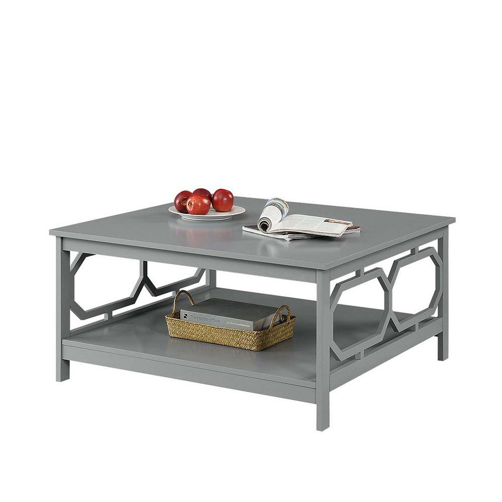 Omega Gray Square 36" Wood Coffee Table
