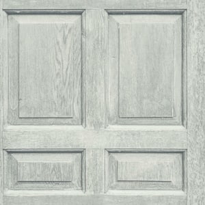 28.18 sq. ft. Grey Beveled Wood Paneling Peel and Stick Wallpaper