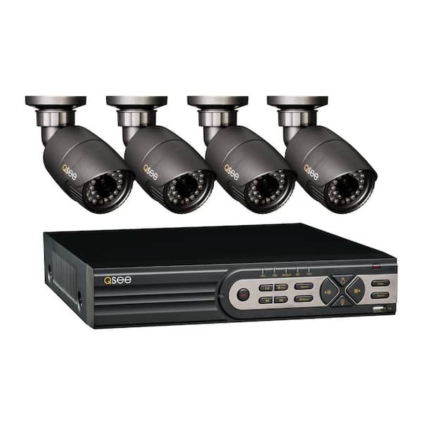 Q-SEE Platinum Series 8-Channel 720p 2TB SDI Surveillance System with (4) 720p Cameras, 100 ft. Night Vision