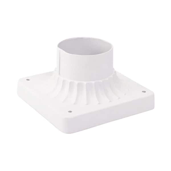 Textured White Outdoor Pier Mount Adapter