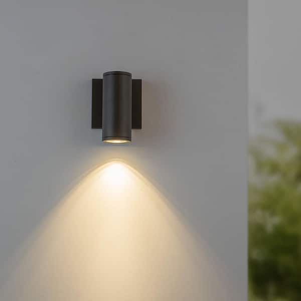 Nordic 6-in (2-in Dia. ) Black LED Exterior Wall