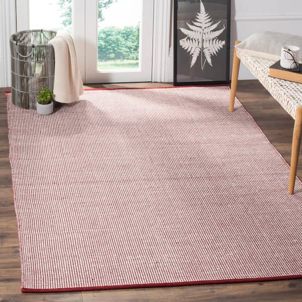 Montauk Ivory/Red 8 ft. x 10 ft. Solid Gradient Area Rug