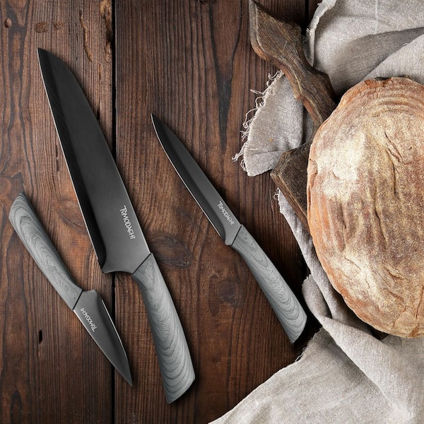 Tomodachi Raintree Ash - 13 Piece Stainless Steel Knife Block Set